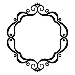 Decorative Frame Border Design with Ornament, Easily Editable Vector File MiLon Graphic