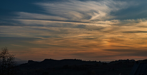 Campania Felix, Italy. Spectacular sunset