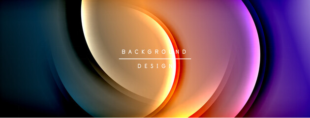 Bright rainbow style color gradient with curve round shape line background. Vector Illustration For Wallpaper, Banner, Illustration, landing page