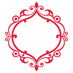 Decorative Frame Border Design with Ornament, Easily Editable Vector File MiLon Graphic