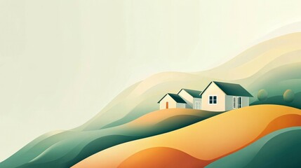 Design an abstract geometric bakcground with hoıuse