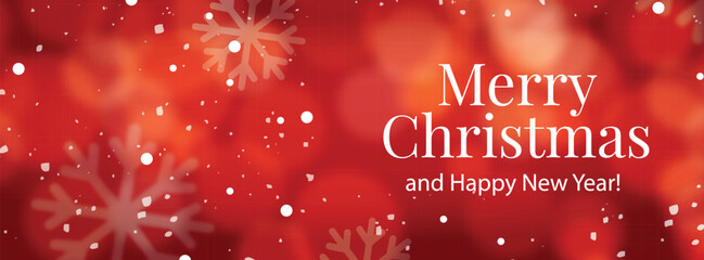 Merry christmas elegant glowing facebook banner