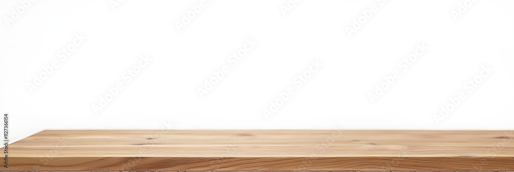 Poster The real wood table top texture is ideal for creating product displays and design visuals with a clean white background._00002_