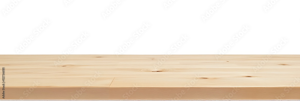 Poster The real wood table top texture is ideal for creating product displays and design visuals with a clean white background._00001_
