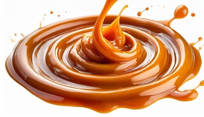 Indulge in the Sweet Delight of Liquid Caramel A Mouthwatering D Splash of Melted Caramel Sauce and Maple Syrup Swirl for Your Culinary Creations and Dessert Inspirations
