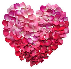 Obraz premium PNG Heart petals shape pink.