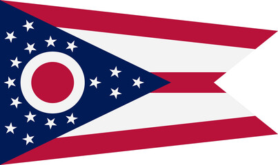 Ohio State Flag with clipping path to remove background