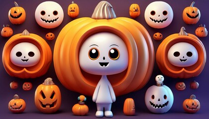 Obraz premium set of funny cartoon monsters