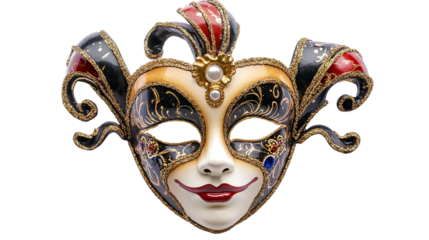 carnival mask isolated on a transparent white background