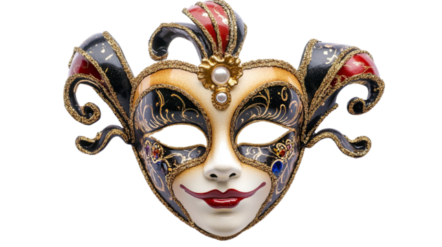 carnival mask isolated on a transparent white background
