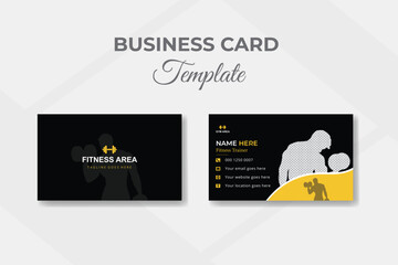 Modern body fitness business card design