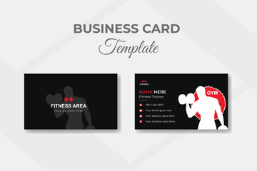 Creative fitness club, gym card design