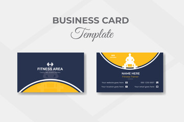 Gym, sport club vector business card layout