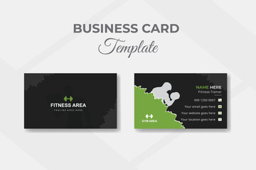 Creative corporate gym business card design