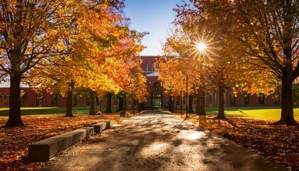 Naklejka premium autumn in the park