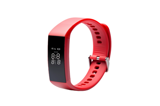 Sleek Fitness Tracker Isolated on transparent background Generative AI