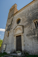 Fototapeta premium Isola del Gran Sasso. Teramo. The church of San Giovanni ad Insulam