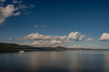 Lake Bracciano, Italy. View and panorama