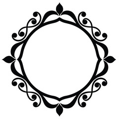 Decorative Frame Border Design with Ornament, Easily Editable Vector File MiLon Graphic