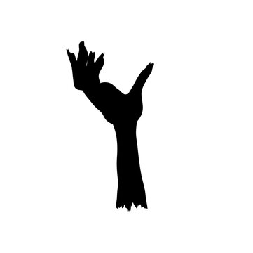 recommend clip art: Halloween zombie hand silhouette