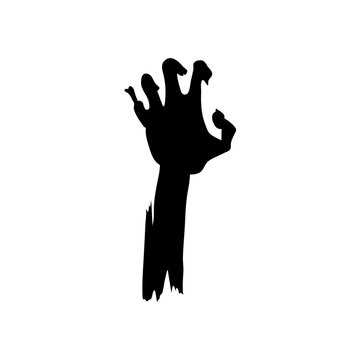 recommend clip art: Halloween zombie hand silhouette