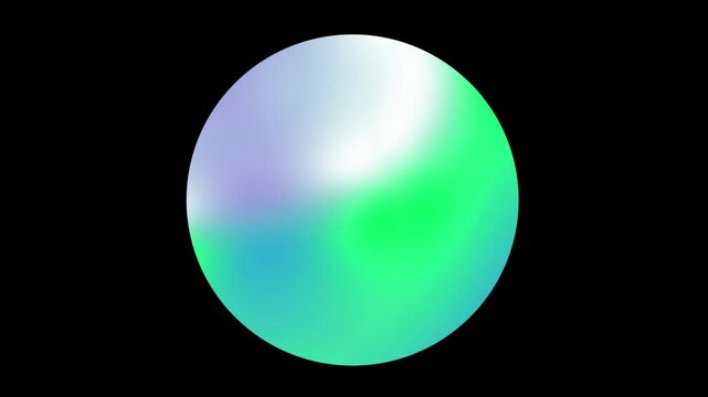 Gradient Sphere Animation. AI Voice Waveform. Technology Sound Smooth Overlay. 4K