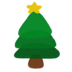 christmas tree on white