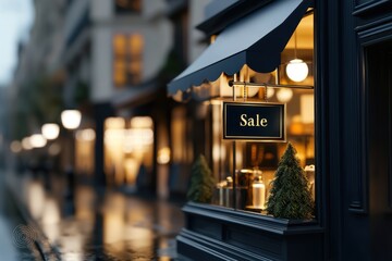 Obraz premium A store front with a sign that says Sale