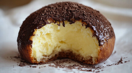 Bossche Bol - A traditional Dutch pastry filled with cream and coated in rich chocolate glaze.