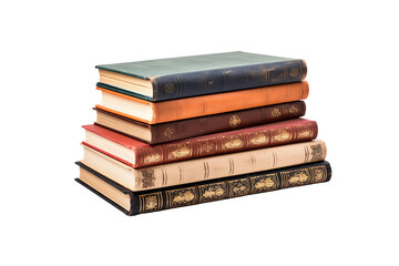 Fototapeta premium Library Books Isolated on transparent background Generative AI