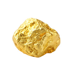 Sweet chocolate candy wrapped in golden foil isolated on white background
