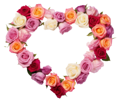 PNG Shape frame floral colorfull roses flower petal plant.