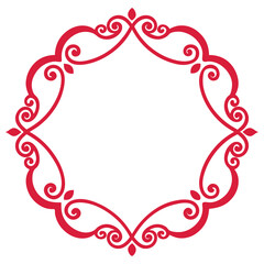 Decorative Frame Border Design with Ornament, Easily Editable Vector File MiLon Graphic