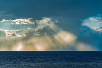 sunset over the sea