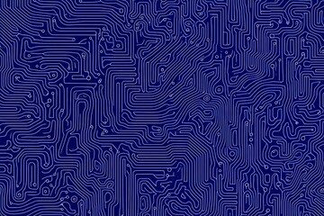 Futuristic vector illustration of a aqua circuit board with intricate digital tech elements, perfect for advanced technology backgrounds.