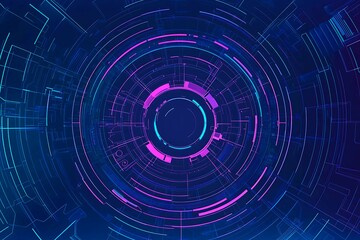 Obraz premium Futuristic vector illustration of a aqua circuit board with intricate digital tech elements, perfect for advanced technology backgrounds.