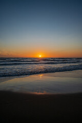 Fototapeta premium Tyrrhenian Sea. Autumnal sunset