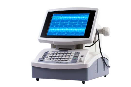 Medical Imaging: Isolated Ultrasound Machine on Transparent Background - Generative AI