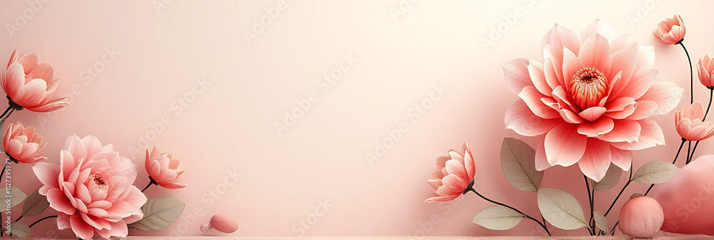 Poster A flower can be used as a simple yet effective element in a background decoration design with a solid base._00001_