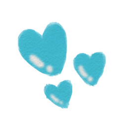 blue hearts shaped confetti textured