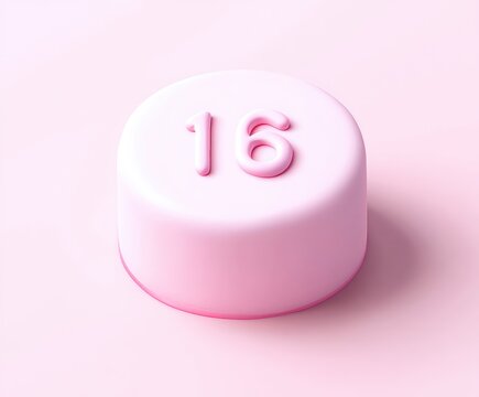 Sweet Number 16: Pastel Birthday Cake Design