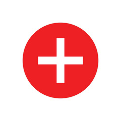 vector illustration of Switzerland flag in circle. 