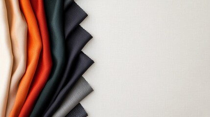 A variety of raw textiles featuring wool, cotton, and silk, displayed to emphasize natural textures and colorful versatility.