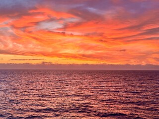 sunset over the sea