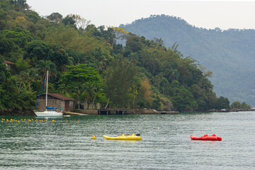 View from an island on Brazilian coast - Angra dos Reis, rio de janeiro state. 
