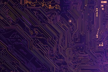 Futuristic vector illustration of a aqua circuit board with intricate digital tech elements, perfect for advanced technology backgrounds.