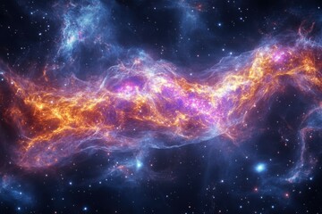 Obraz premium Surreal cosmic galaxies revealed in melting x-ray images space art abstract