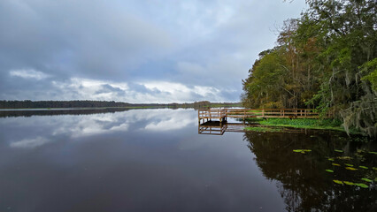 Fototapeta premium Fog Reflections at the Lake