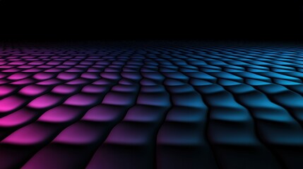 Naklejka premium Colorful wave patterns illuminate a dark space