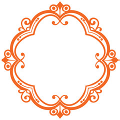 Decorative Frame Border Design with Ornament, Easily Editable Vector File MiLon Graphic